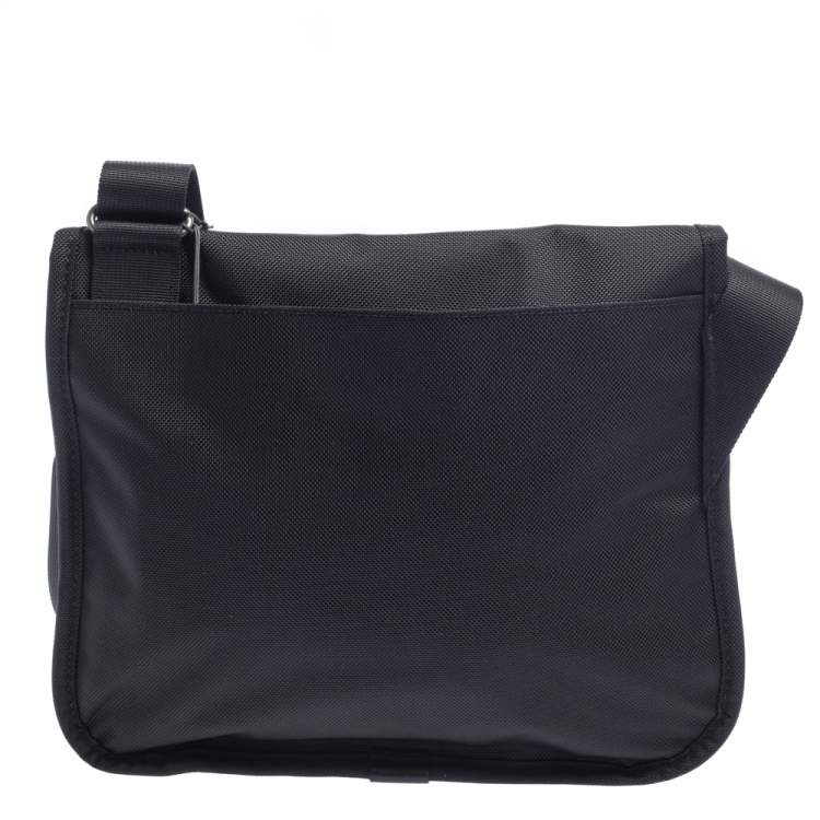 Pre Owned Tumi Black Nylon Small DFO Flap Messenger Bag