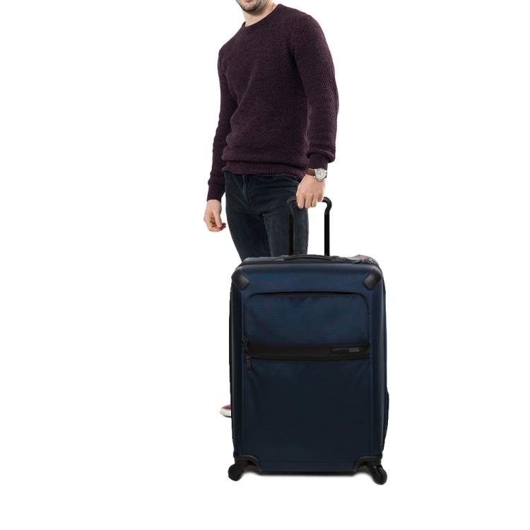 Pre Owned Tumi Navy Blue Nylon Gen 4.2 Short Trip Expandable 4 Wheel Packing Luggage