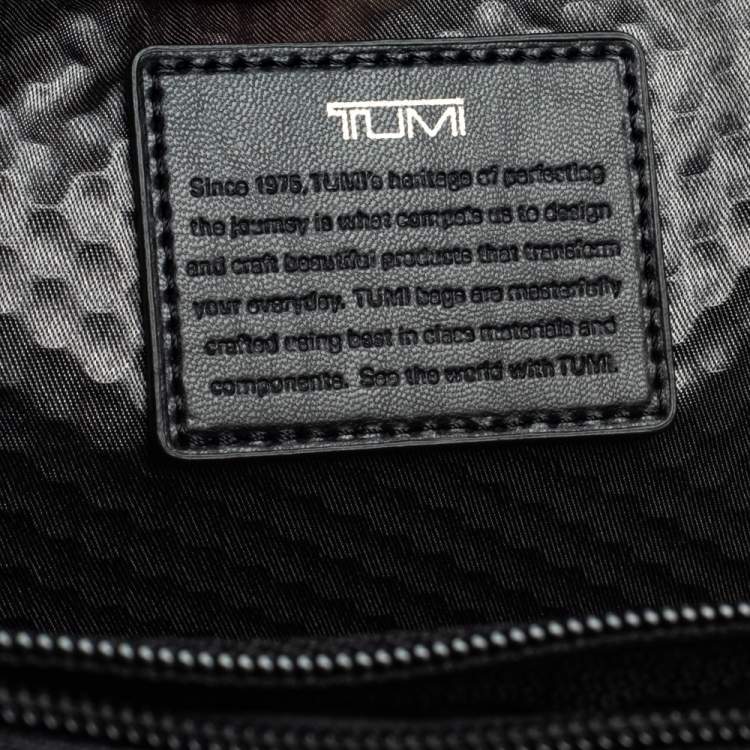 Pre Owned Tumi Black Leather Bingham Expandable Briefcase