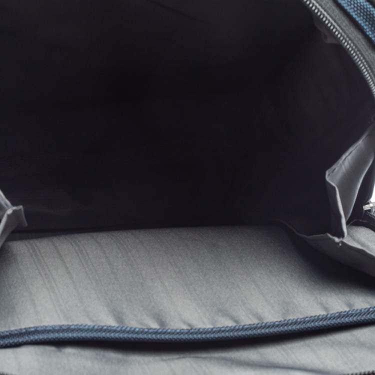 Pre Owned Tumi Blue/Black Nylon Utility Tote