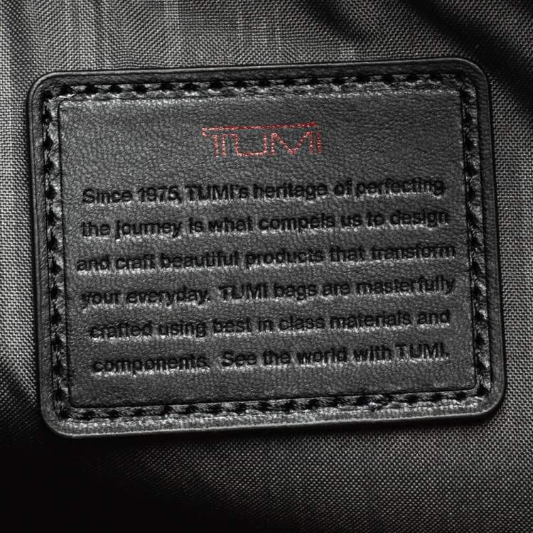 Pre Owned Tumi Black Nylon and Leather Companion Tote