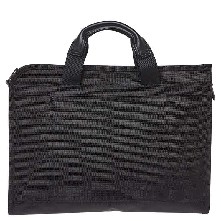 Pre Owned TUMI Black Nylon Gen 4.2 Slim Deluxe Portfolio Bag