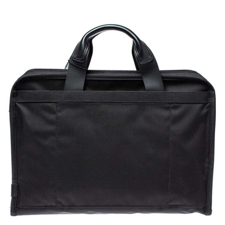 Pre Owned TUMI Black Nylon Gen 4.2 Organizer Portfolio Briefcase