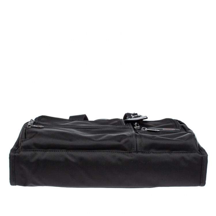 Pre Owned TUMI Black Nylon Gen 4.2 Organizer Portfolio Briefcase