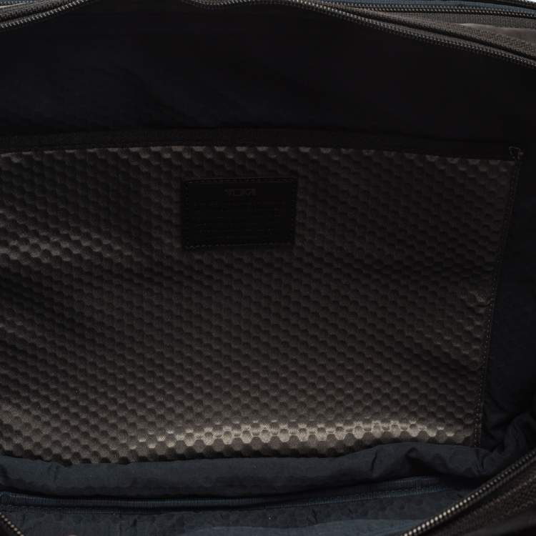 Pre Owned TUMI Black Leather Alpha Bravo Albany Slim Computer Briefcase