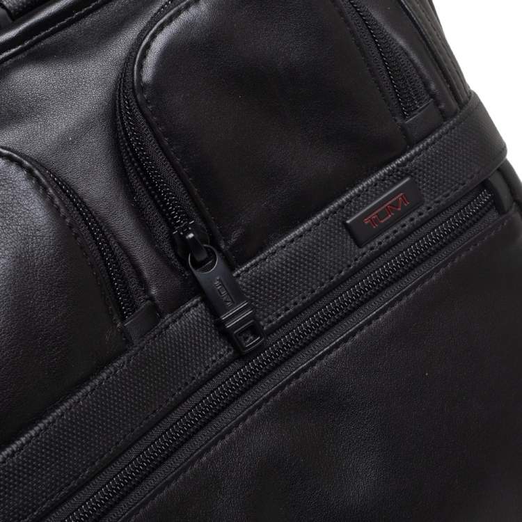 Pre Owned TUMI Black Leather Expandable Organizer Computer Briefcase