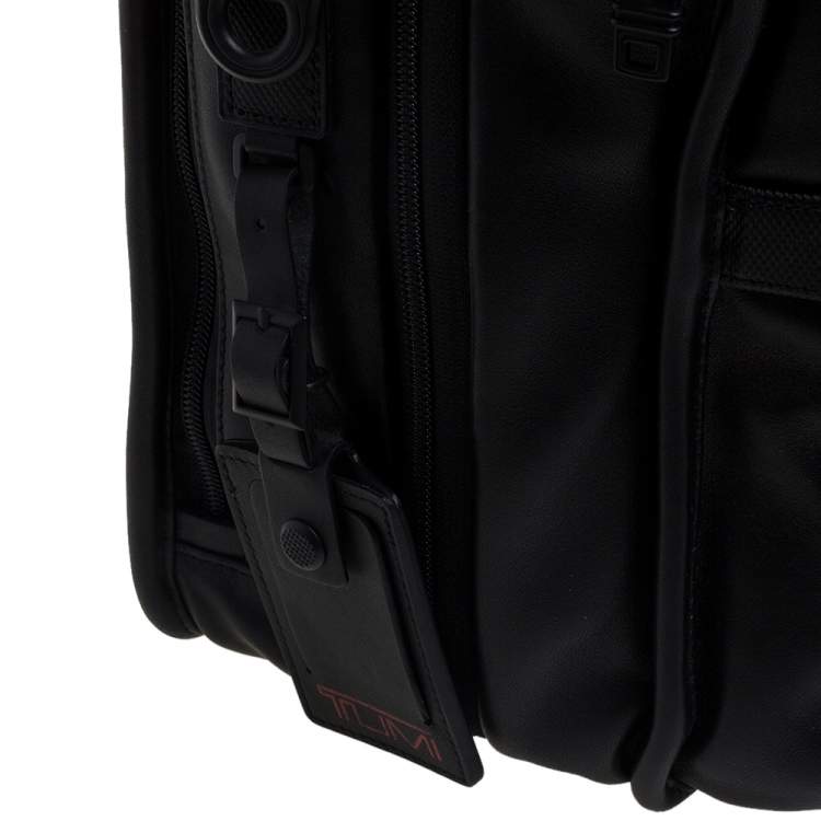 Pre Owned TUMI Black Leather Expandable Organizer Computer Briefcase