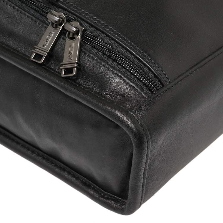 Pre Owned TUMI Black Leather Gen 4.2 Slim Deluxe Portfolio Bag