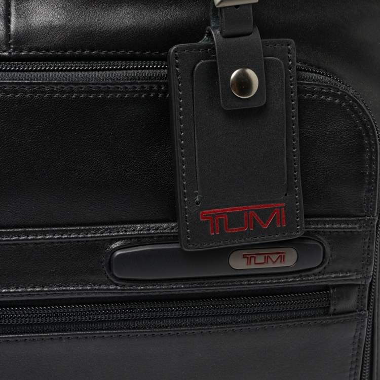 Pre Owned TUMI Black Leather Gen 4.2 Slim Deluxe Portfolio Bag
