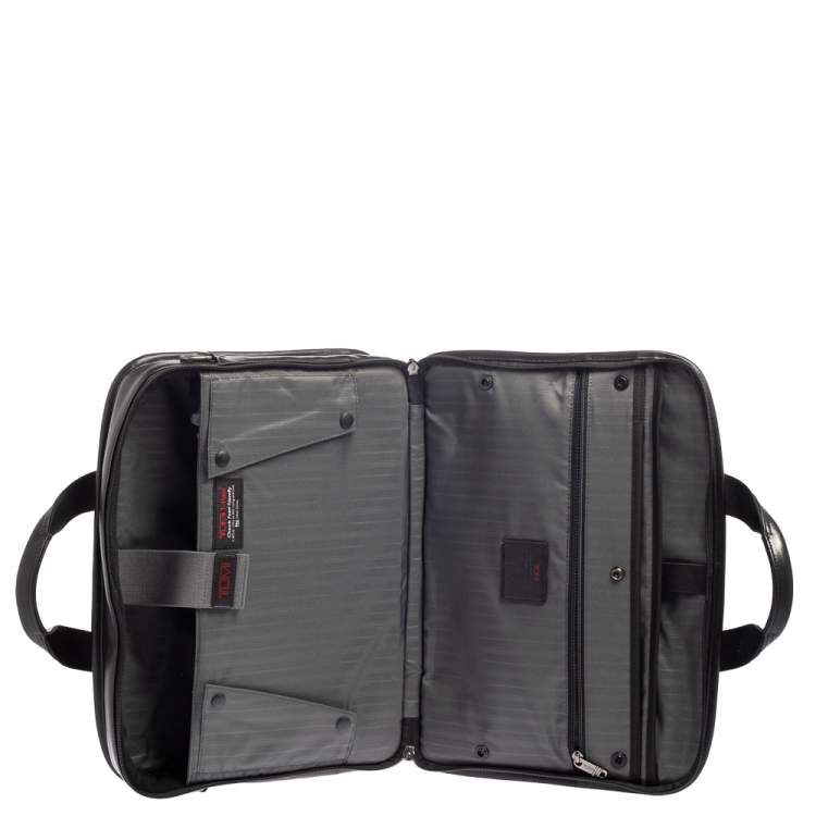 Pre Owned TUMI Black Leather Gen 4.2 T-Pass Med Screen Laptop Slim Briefcase