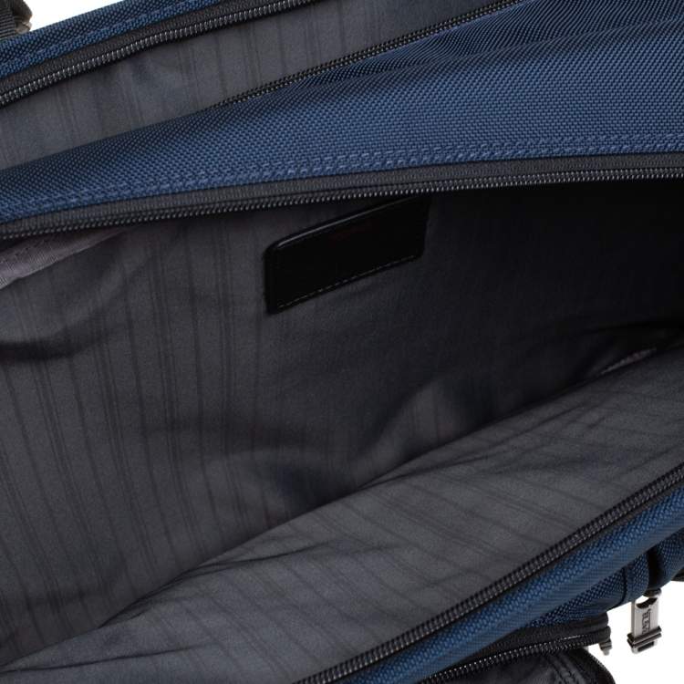 Pre Owned TUMI Navy Blue Nylon Gen 4.2 Three Way Briefcase 