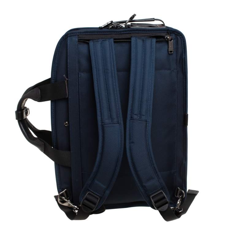 Pre Owned TUMI Navy Blue Nylon Gen 4.2 Three Way Briefcase 