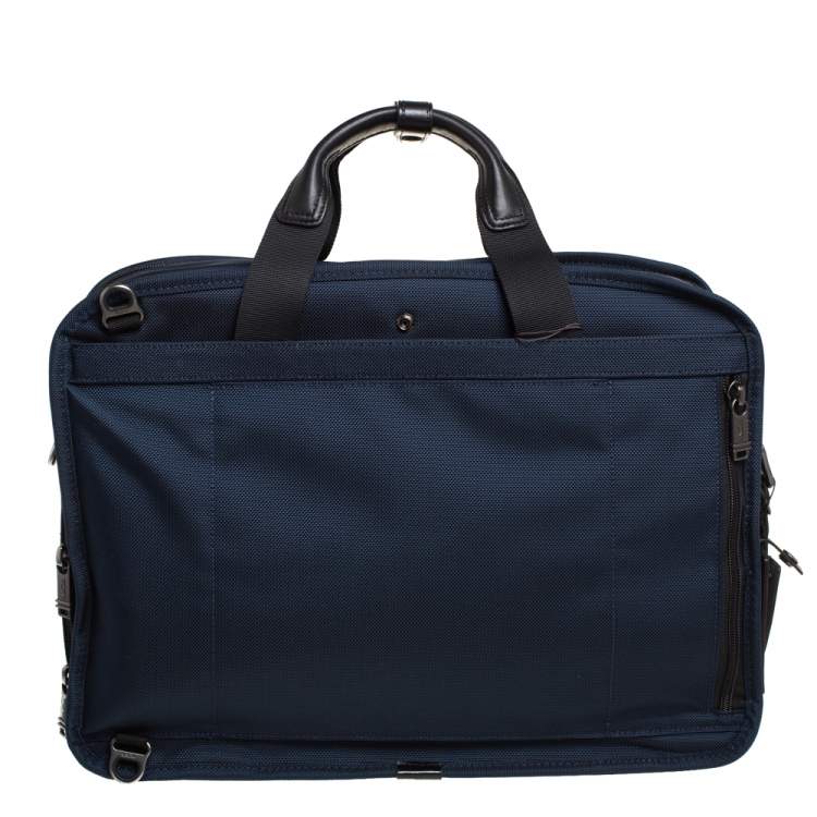 Pre Owned TUMI Navy Blue Nylon Gen 4.2 Three Way Briefcase 