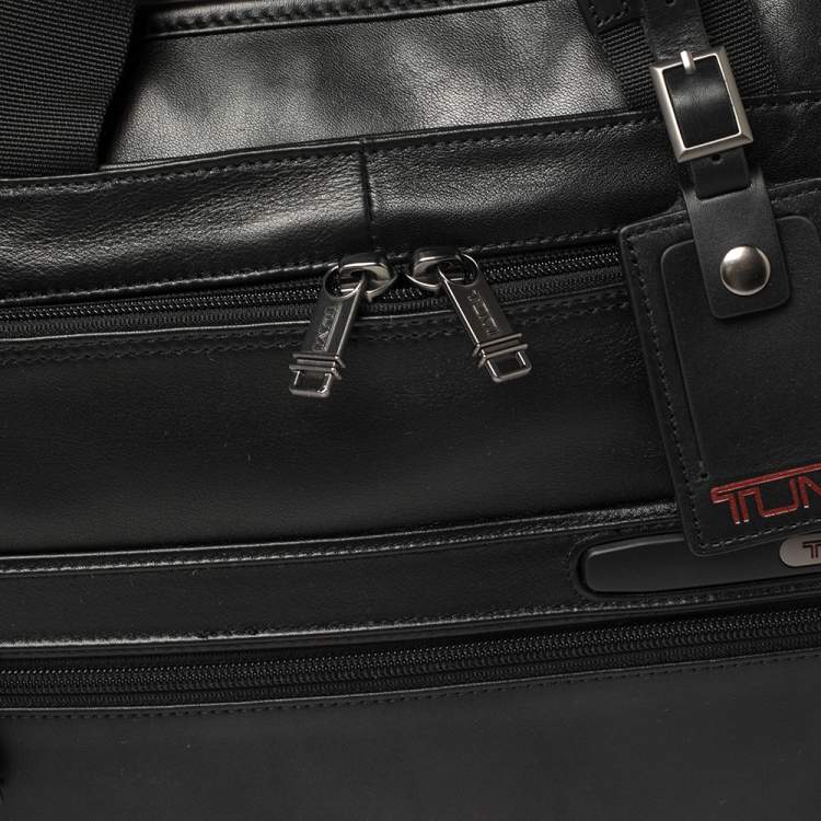 Pre Owned TUMI Black Leather Gen 4.2 Slim Deluxe Portfolio Bag