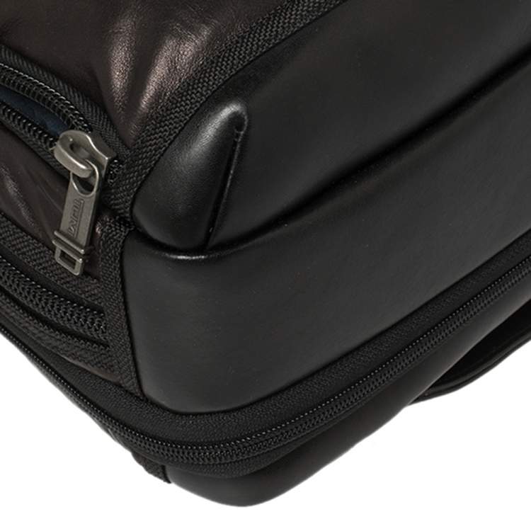 Pre Owned TUMI Metallic Brown Leather Alpha Bravo Andersen Slim Commuter Briefcase