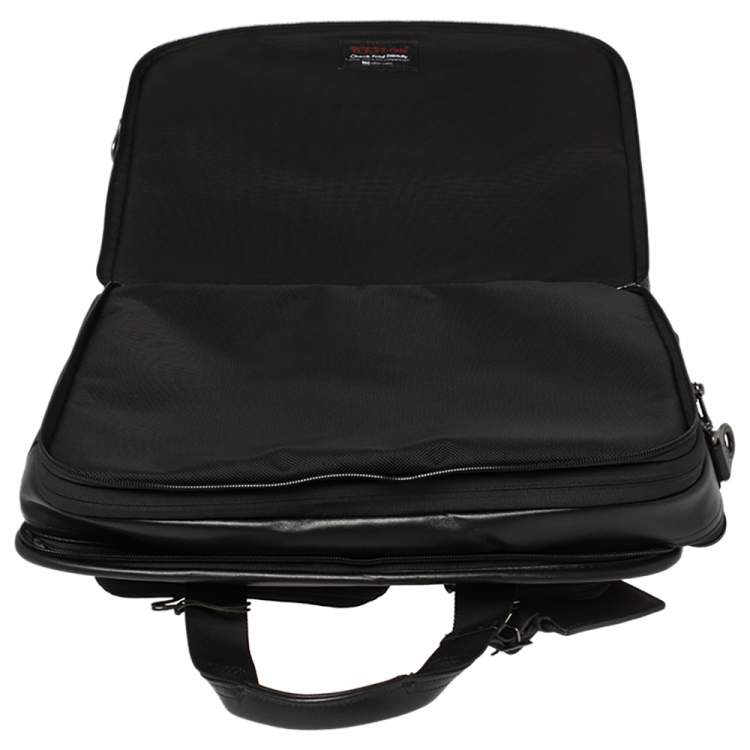 Pre Owned TUMI Black Leather Gen 4.2 T-Pass Expandable Laptop Briefcase