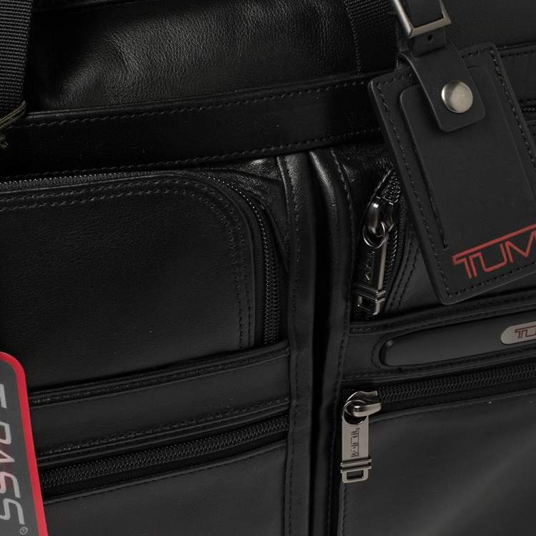 Pre Owned TUMI Black Leather Gen 4.2 T-Pass Expandable Laptop Briefcase