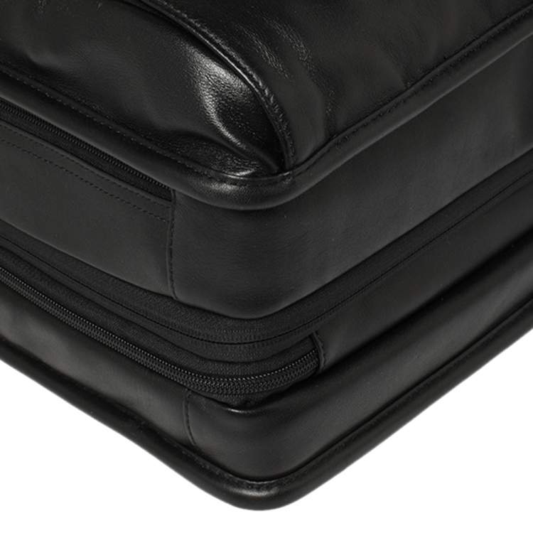 Pre Owned TUMI Black Leather Gen 4.2 T-Pass Expandable Laptop Briefcase