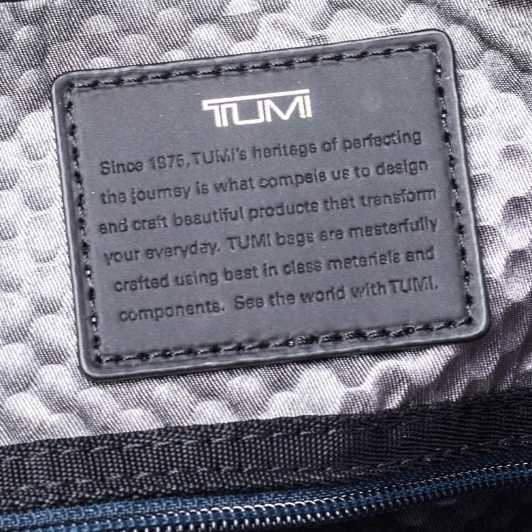 Pre Owned Tumi Black Leather Alpha Bravo Arnold Expandable Messenger Bag