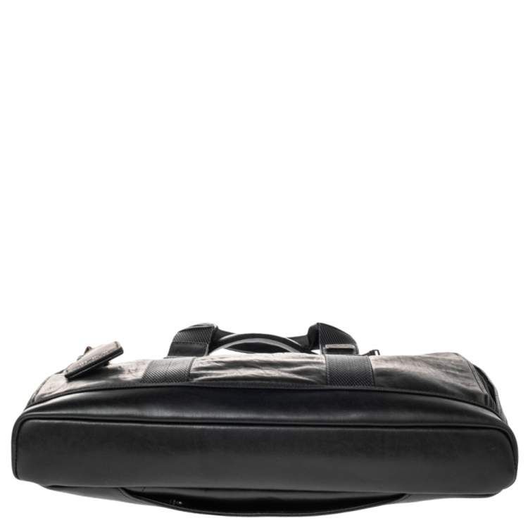 مملوكة مسبقًا TUMI Brown Leather Alpha Bravo Andrew Slim Briefcase