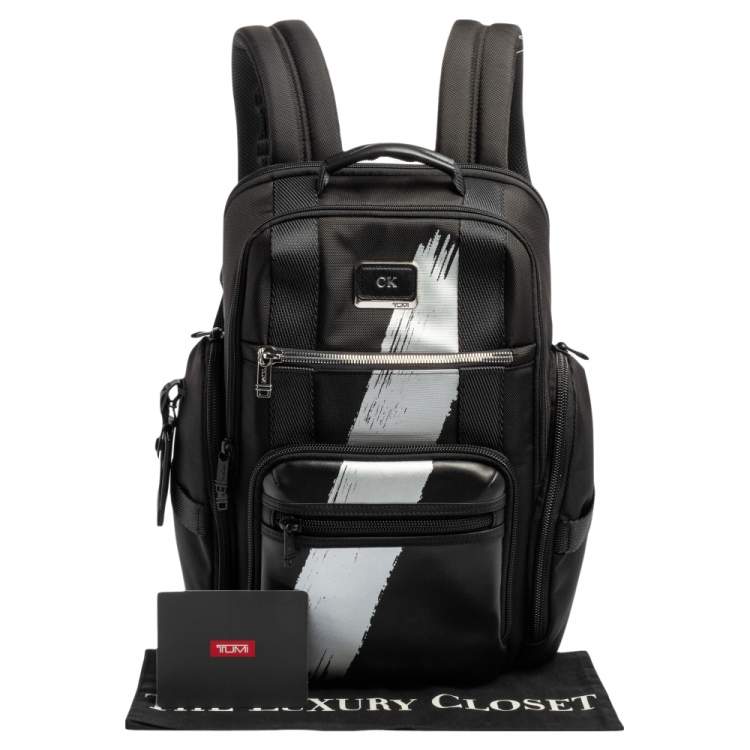 Pre Owned TUMI Black/Silver Nylon Alpha Bravo Sheppard Deluxe Backpack