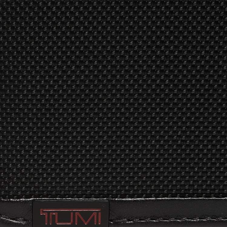 Pre Owned TUMI Black Nylon and Leather Zip Around Travel Wallet