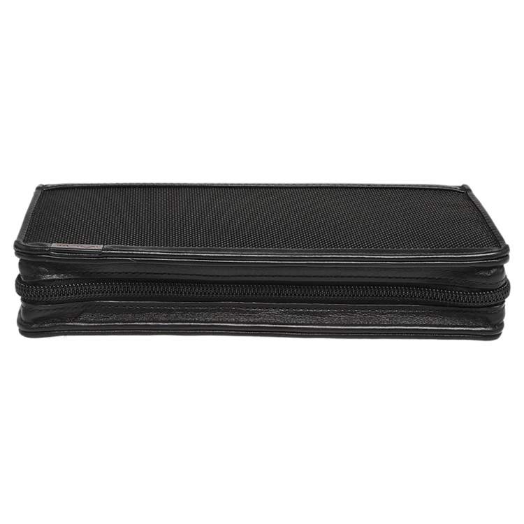 Pre Owned TUMI Black Nylon and Leather Zip Around Travel Wallet