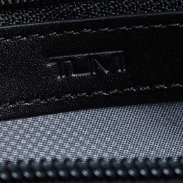 Pre Owned TUMI Black Nylon and Leather Zip Around Travel Wallet