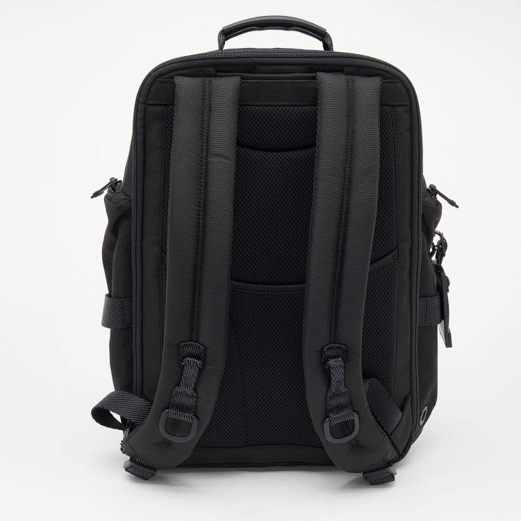 Pre Owned Tumi Black Nylon and Leather Alpha Bravo Sheppard Deluxe Brief Backpack