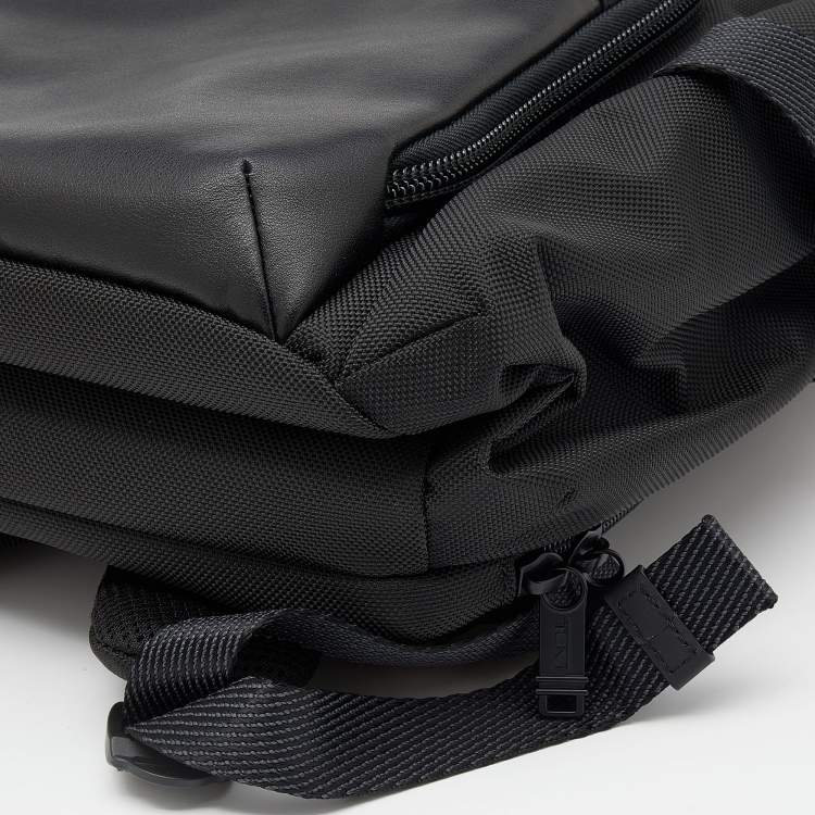 Pre Owned Tumi Black Nylon and Leather Alpha Bravo Sheppard Deluxe Brief Backpack