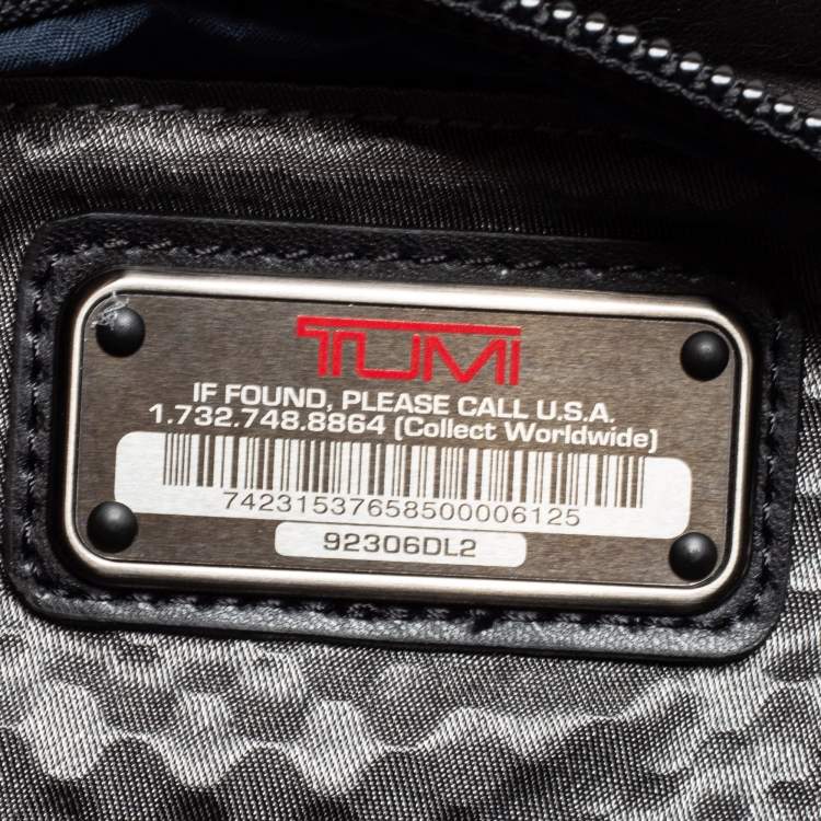 مملوكة مسبقًا TUMI Black Leather Alpha Bravo Barstow Messenger Bag