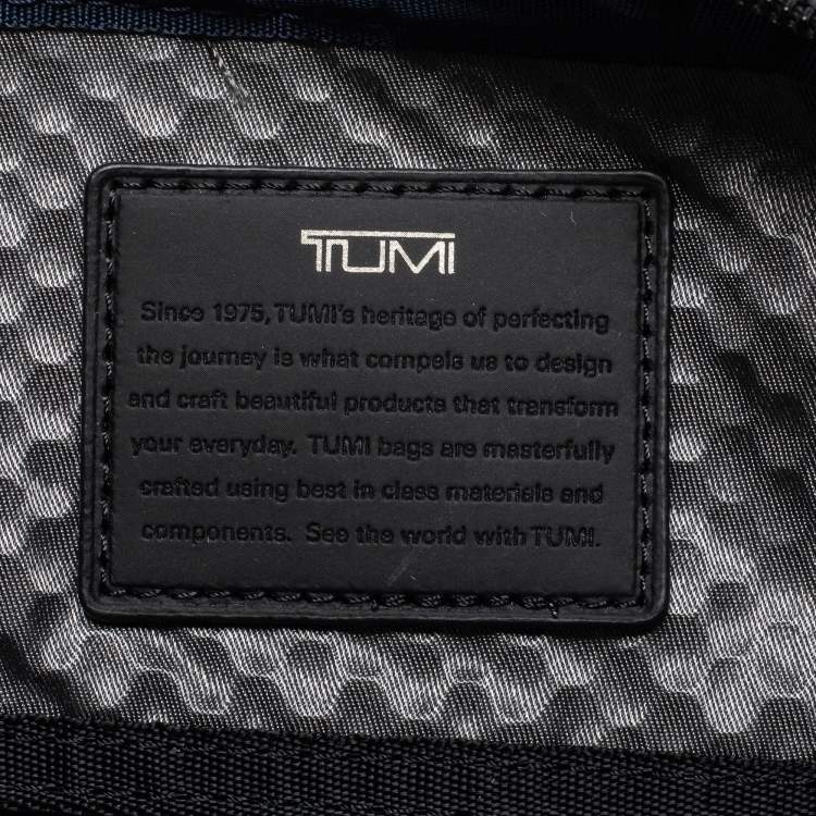 Pre Owned Tumi Black Leather Alpha Bravo Arnold Zip Flap Expandable Messenger Bag