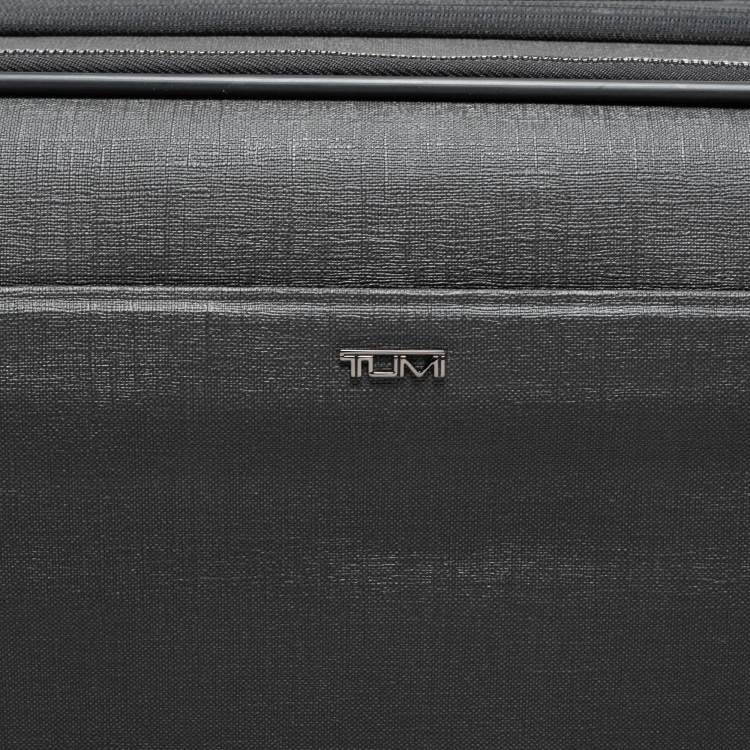 Pre Owned TUMI Grey/Black PVC and Leather Ashton International Dual Access Suitcase