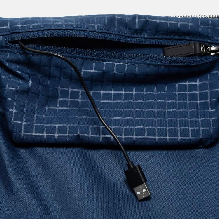 Pre Owned TUMI Grey/Black PVC and Leather Ashton International Dual Access Suitcase