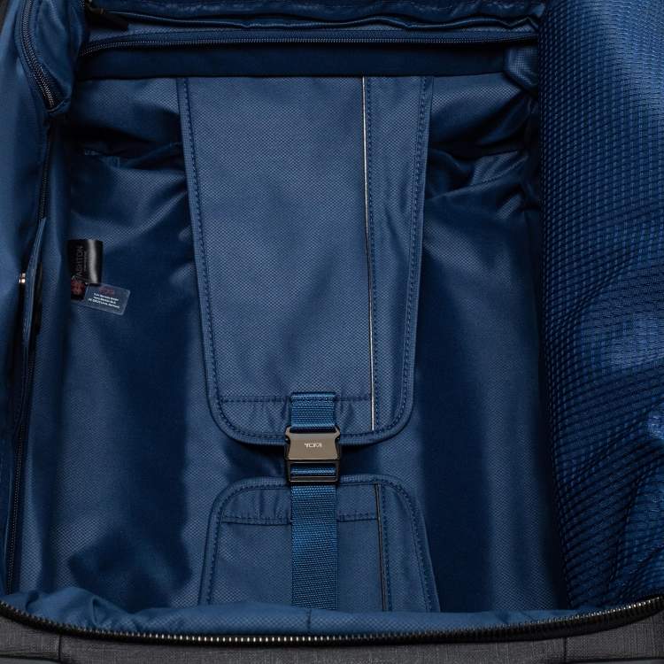 Pre Owned TUMI Grey/Black PVC and Leather Ashton International Dual Access Suitcase