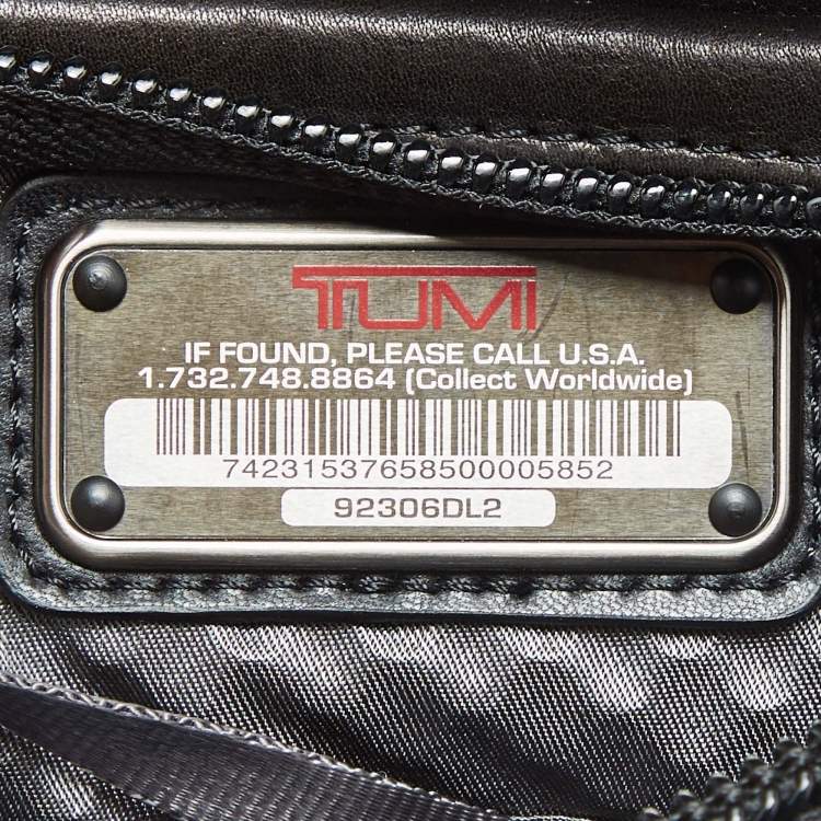 Pre Owned Tumi Dark Brown/Black Leather Alpha Bravo Barstow Messenger Bag
