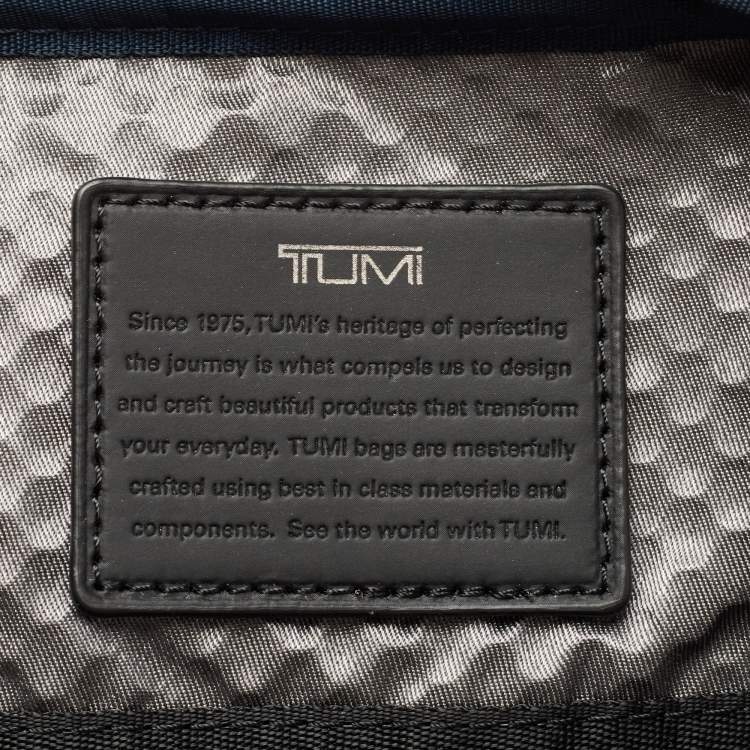 Pre Owned Tumi Black Leather Alpha Bravo Arnold Zip Flap Expandable Messenger Bag