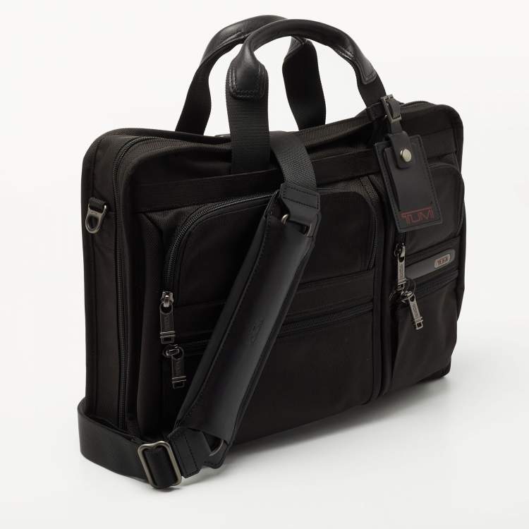 Pre Owned TUMI Black Nylon Organizer Portfolio Briefcase Bag