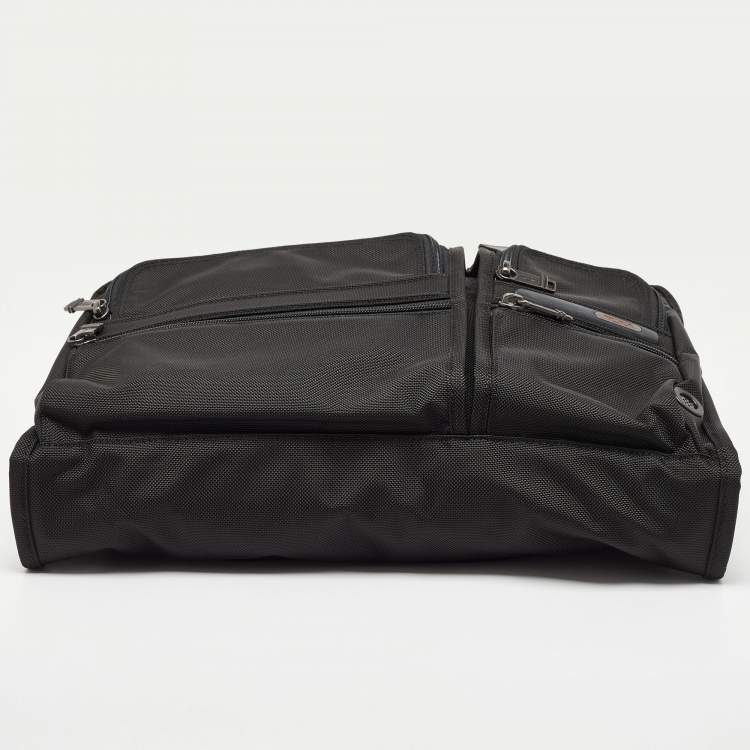 Pre Owned Tumi Black Nylon Alpha T-Pass Expandable Laptop Briefcase