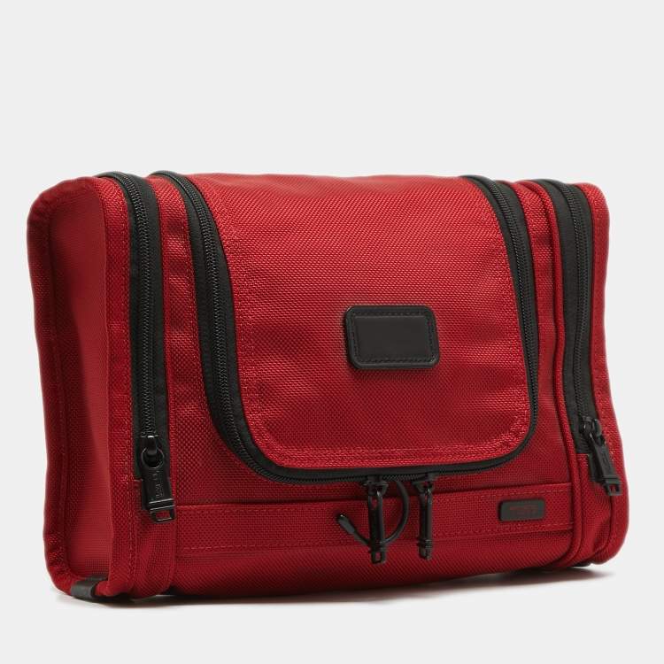 Pre Owned TUMI Red/Black Nylon Hanging Travel Kit