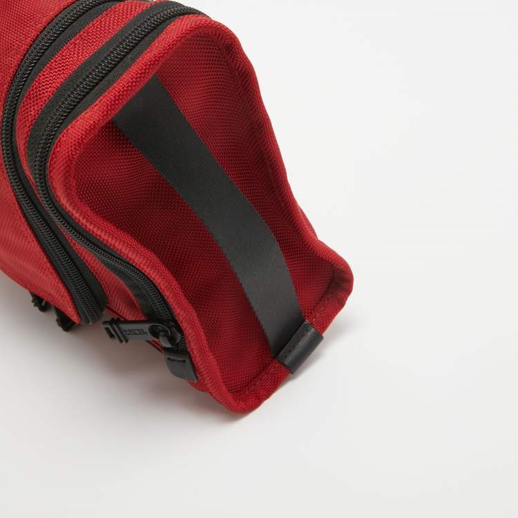 Pre Owned TUMI Red/Black Nylon Hanging Travel Kit