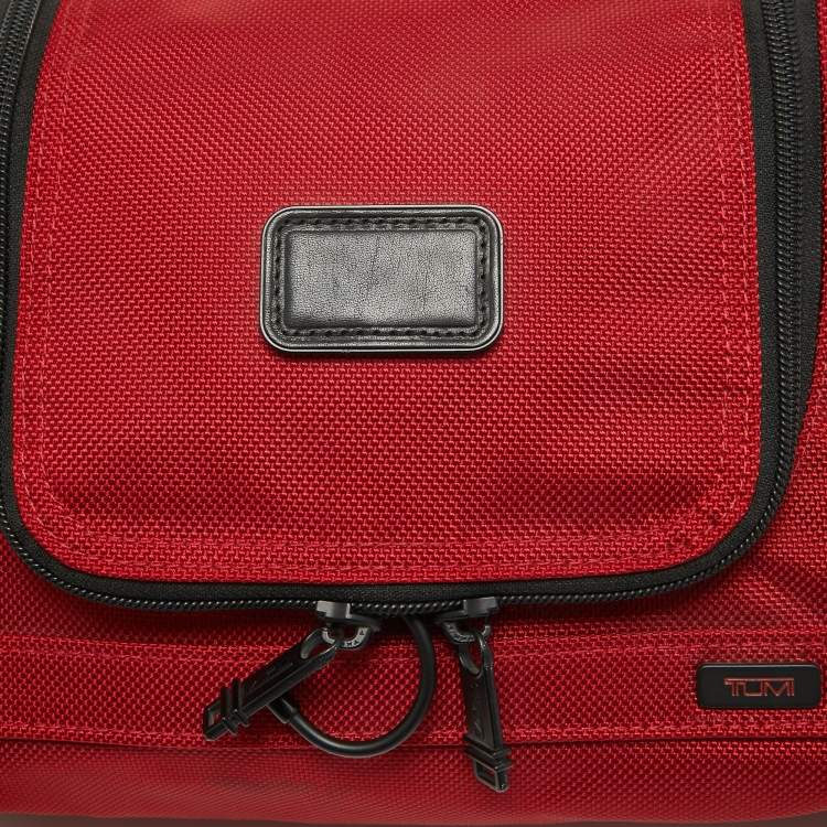 Pre Owned TUMI Red/Black Nylon Hanging Travel Kit