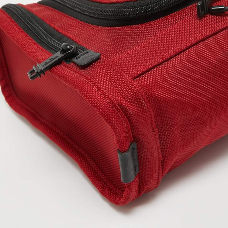 Pre Owned TUMI Red/Black Nylon Hanging Travel Kit