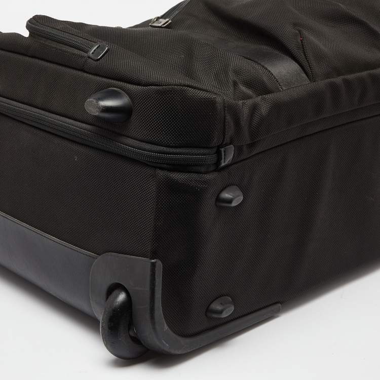 Pre Owned Tumi Black Nylon Alpha Bravo Bremerton Carry On Luggage