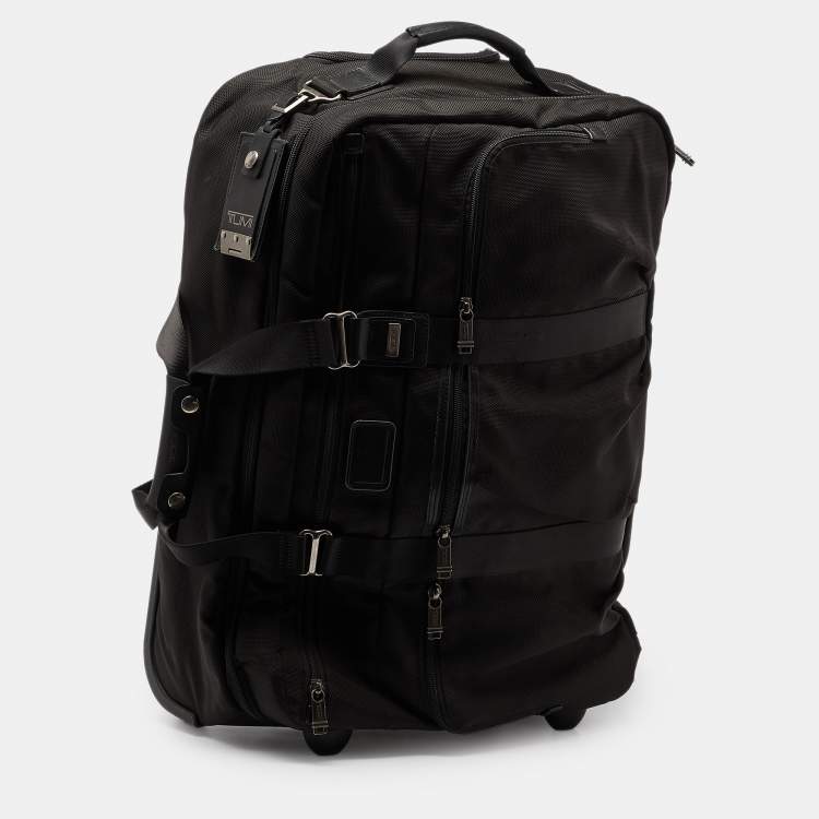 Pre Owned Tumi Black Nylon Alpha Bravo Bremerton Carry On Luggage