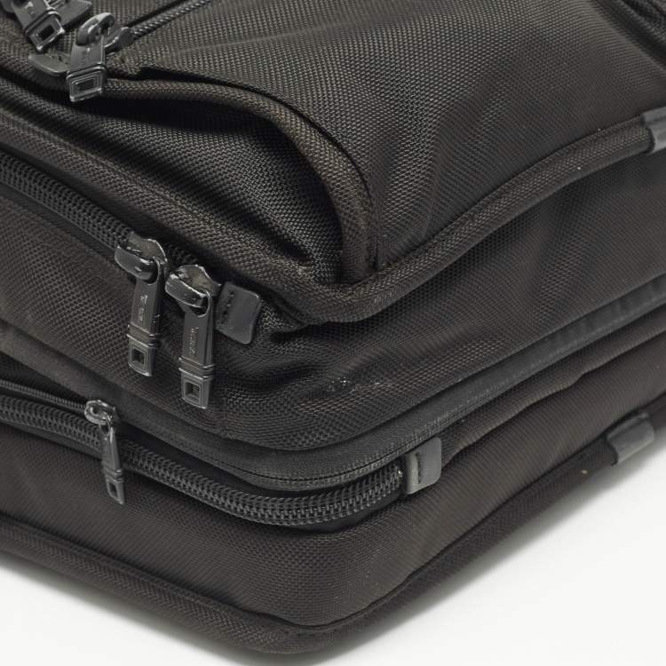 Pre Owned TUMI Black Nylon Alpha Organizer Portfolio Brief Bag