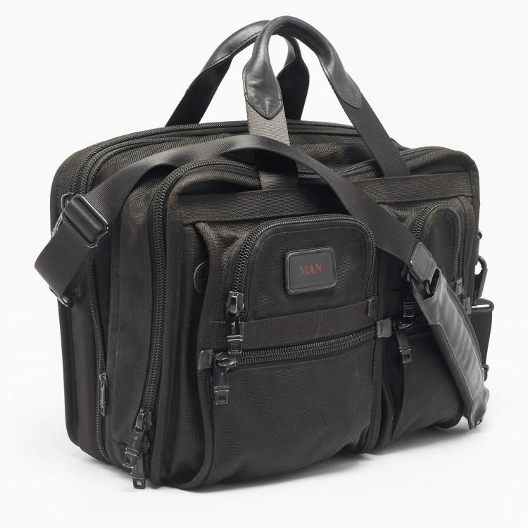 Pre Owned TUMI Black Nylon Alpha Organizer Portfolio Brief Bag