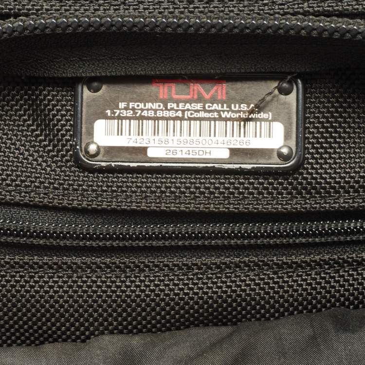 Pre Owned TUMI Black Nylon Alpha Organizer Portfolio Brief Bag