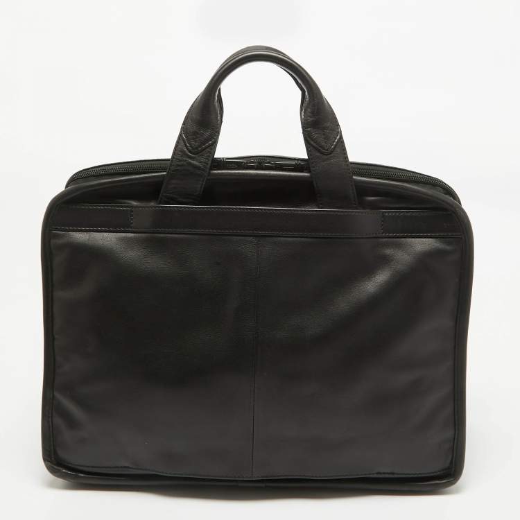 Pre Owned TUMI Black Leather Alpha 2 Briefcase