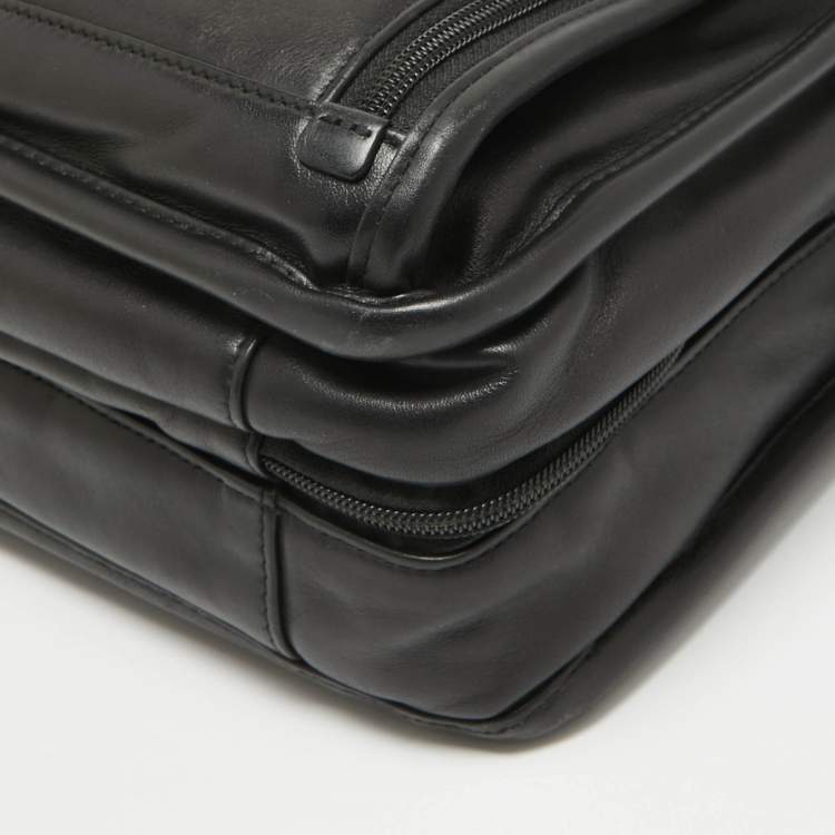 Pre Owned TUMI Black Leather Alpha 2 Briefcase